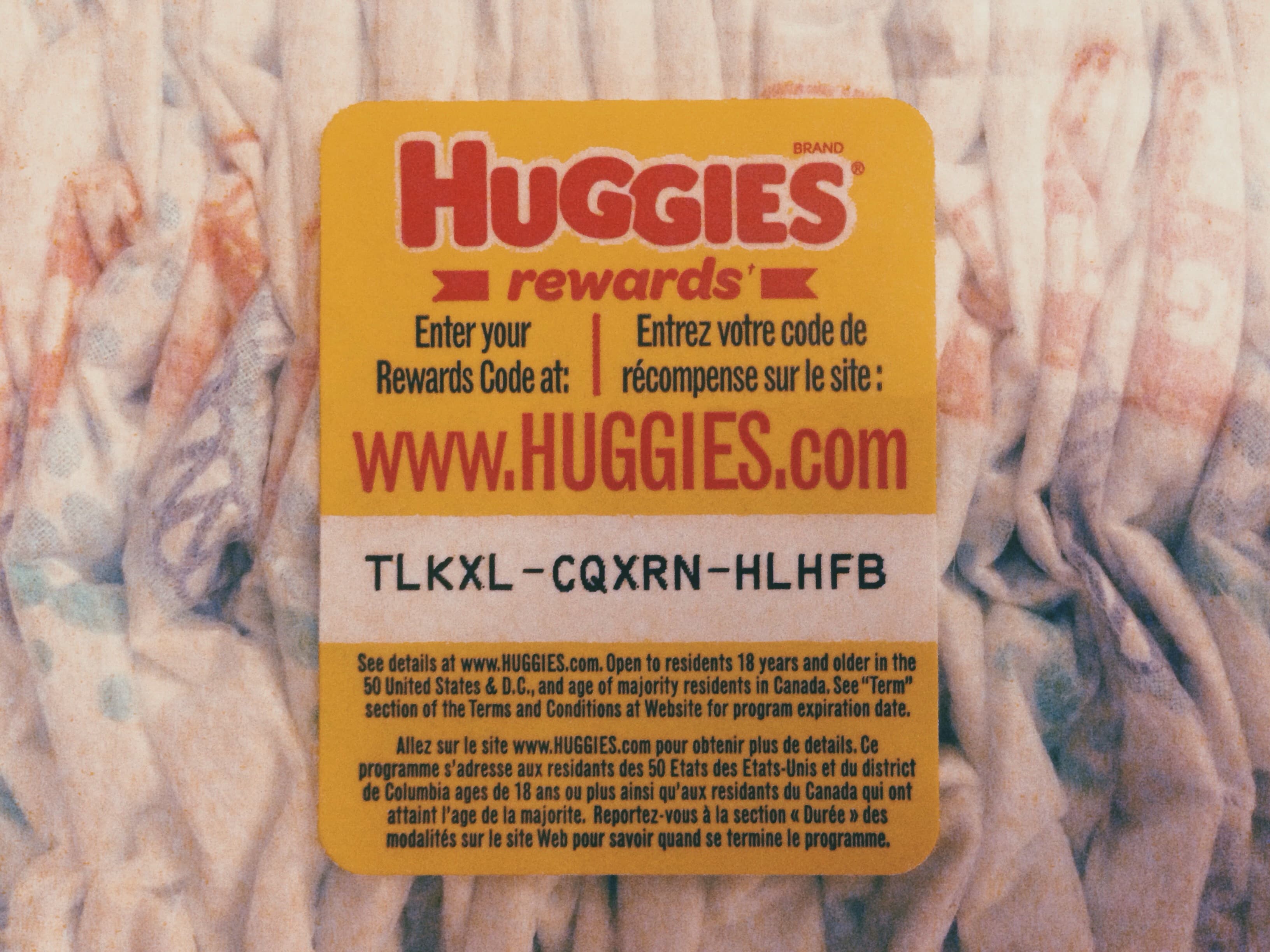 Huggies Rewards Sticker