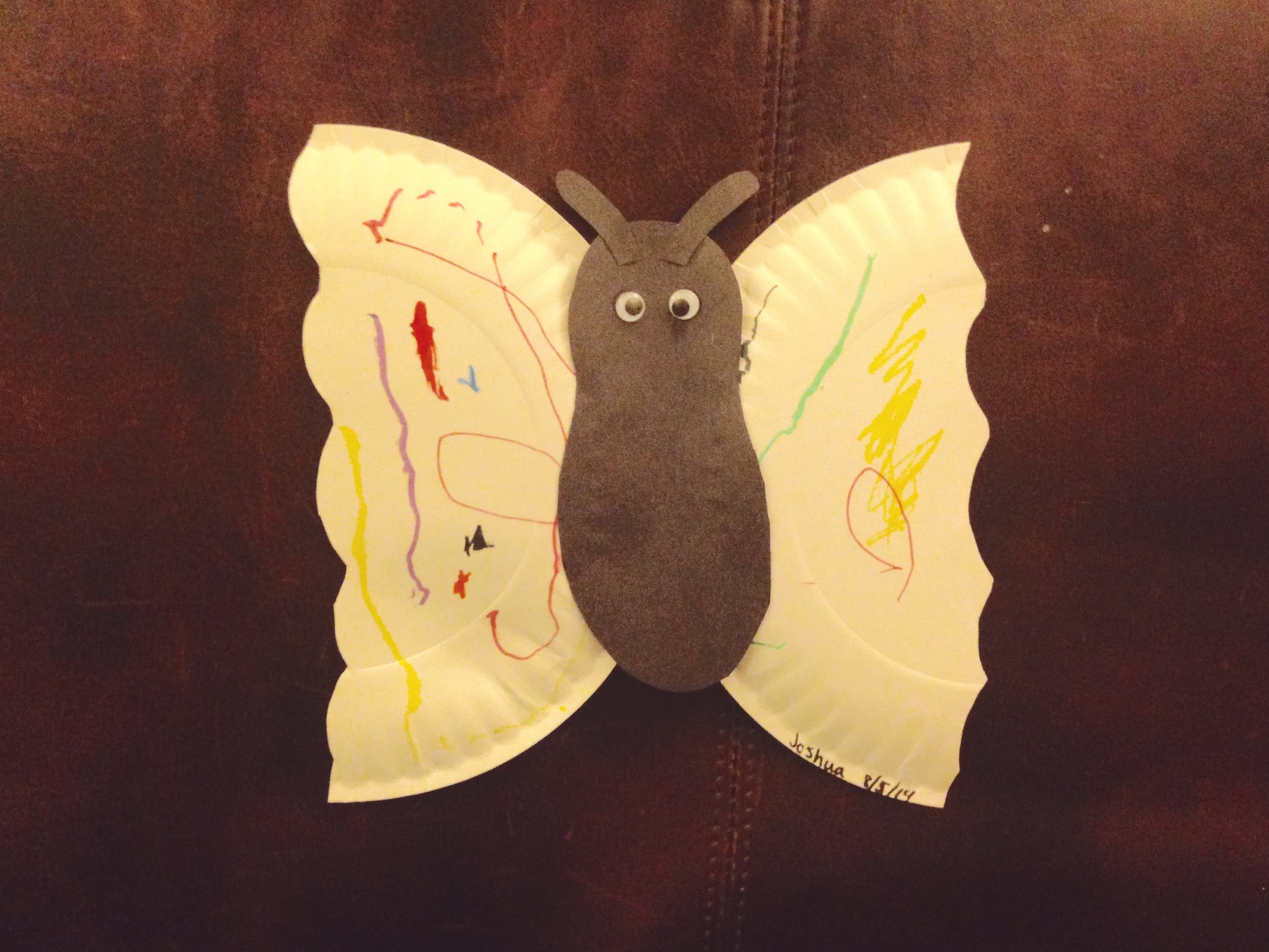front paper plate butterfly