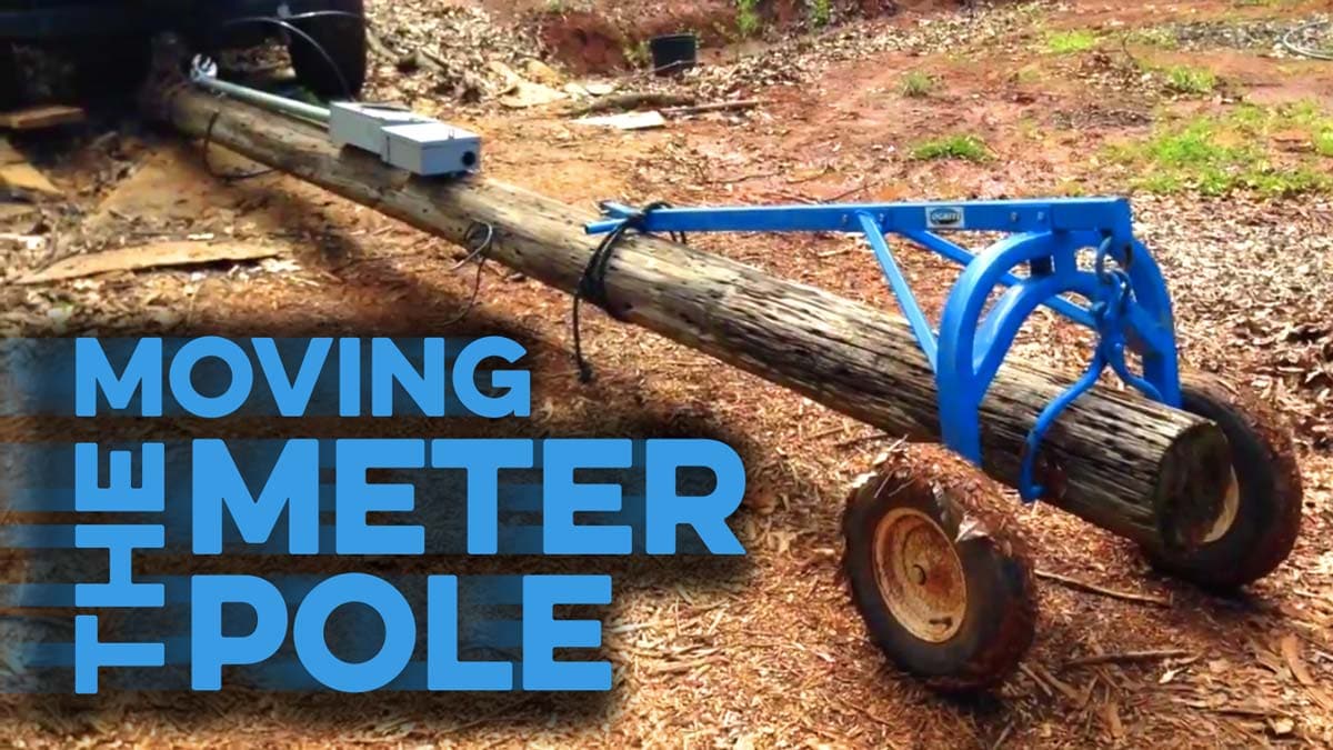 This is the poster image showing how we moved the meter pole on the homestead