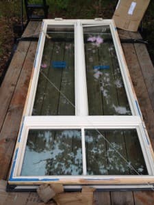 Large window (9 x 4 feet) we received as a gift from a friend.