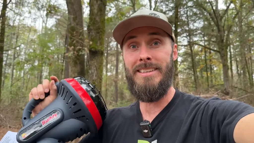 Eric holding a Little Buddy