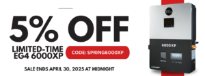 EG4 6000XP 5% Discount Code banner ad