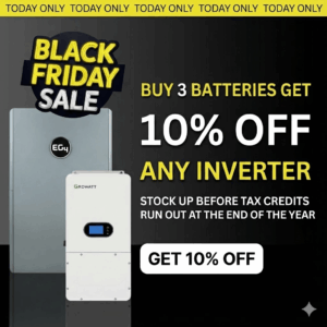 10% off Inverter with three batteries purchased